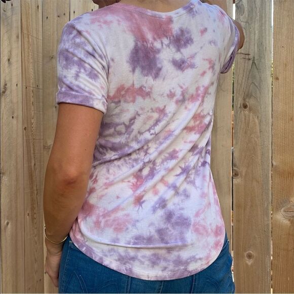 H&M ribbed short sleeve tie dyed t-shirt size small - Picture 3 of 5
